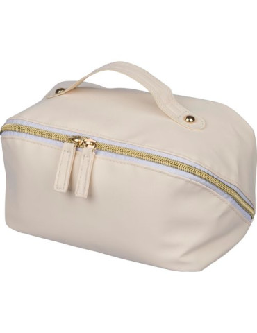 Trousse de toilette en PU recyclé Alon Matières : polyester Couleurs : beige cadeau entreprise pas cher