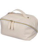 Trousse de toilette en PU recyclé Alon Matières : polyester Couleurs : beige cadeau entreprise pas cher