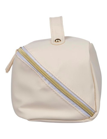 Trousse de toilette en PU recyclé Alon Matières : polyester Couleurs : beige livraison express 24h 48h