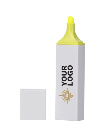 Surligneur en ABS recyclé Kavi Matières : ABS recyclé Couleurs : jaune cadeau collaborateur premium