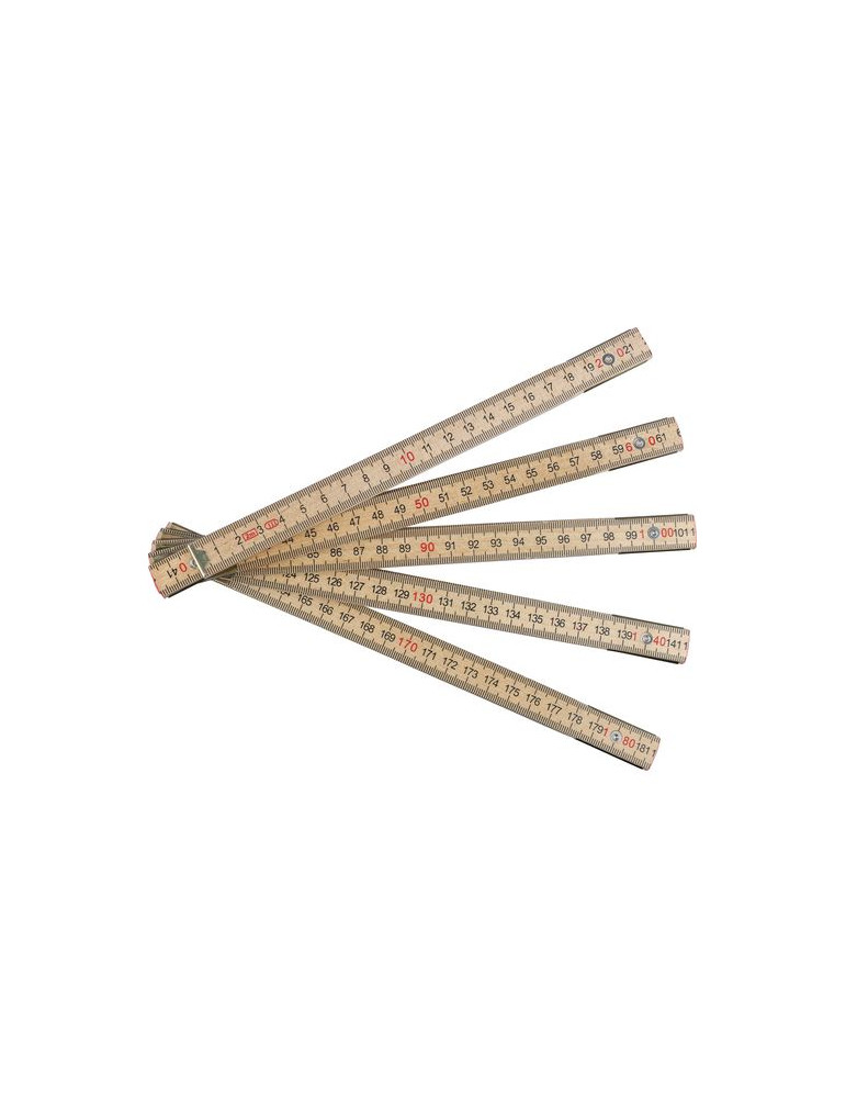 Mètre pliable en bois de bouleau Ezio Matières : bois Couleurs : brun impression haute définition