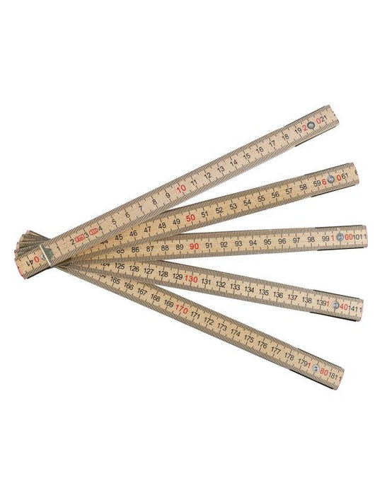 Mètre pliable en bois de bouleau Ezio Matières : bois Couleurs : brun impression haute définition