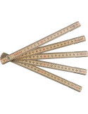 Mètre pliable en bois de bouleau Ezio Matières : bois Couleurs : brun impression haute définition