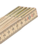 Mètre pliable en bois de bouleau Ezio Matières : bois Couleurs : brun marquage laser ultra précis