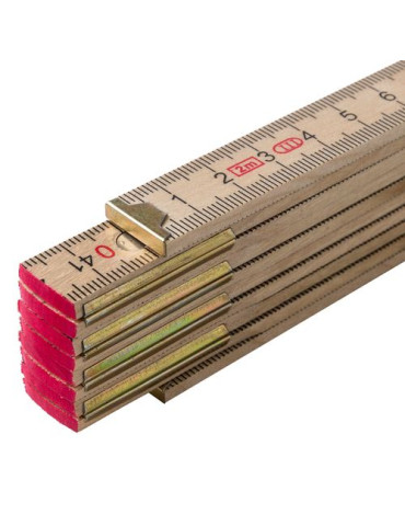 Mètre pliable en bois de bouleau Ezio Matières : bois Couleurs : brun objet promotionnel éco-responsable