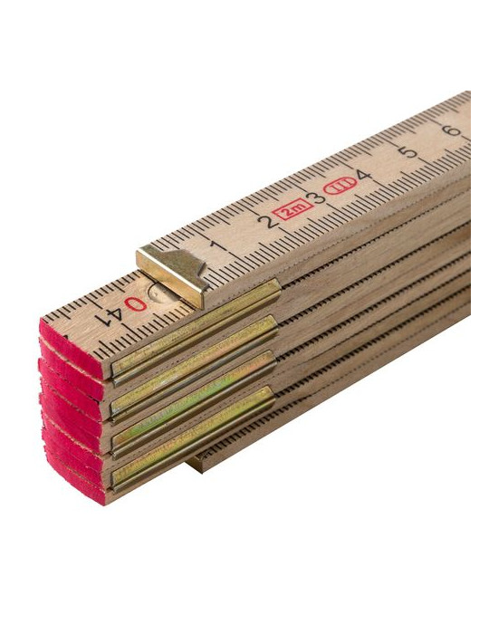 Mètre pliable en bois de bouleau Ezio Matières : bois Couleurs : brun objet promotionnel éco-responsable