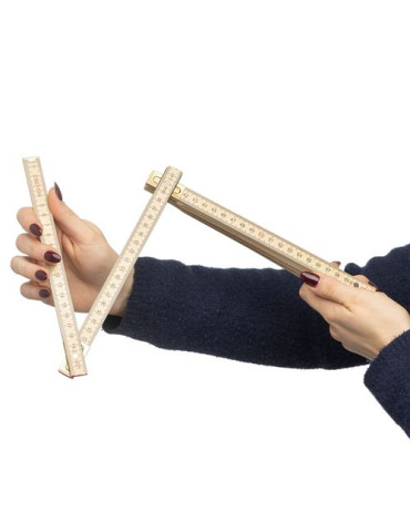 Mètre pliable en bois de bouleau Ezio Matières : bois Couleurs : brun cadeau collaborateur premium