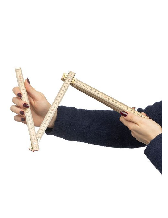 Mètre pliable en bois de bouleau Ezio Matières : bois Couleurs : brun cadeau collaborateur premium