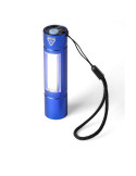 Lampe de poche COB en aluminium recyclé Sami Matières : polyester Couleurs : noir objet publicitaire robuste