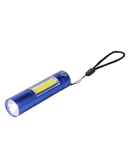 Lampe de poche COB en aluminium recyclé Sami Matières : polyester Couleurs : noir objet promo petit budget