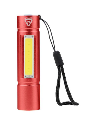 Lampe de poche COB en aluminium recyclé Sami Matières : polyester Couleurs : rouge goodies publicitaire événementiel