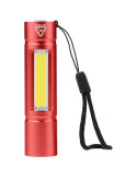 Lampe de poche COB en aluminium recyclé Sami Matières : polyester Couleurs : rouge goodies publicitaire événementiel