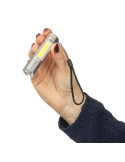 Lampe de poche COB en aluminium recyclé Sami Matières : polyester Couleurs : rouge goodies personnalisé en stock