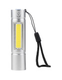 Lampe de poche COB en aluminium recyclé Sami Matières : polyester Couleurs : argenté cadeau entreprise pas cher