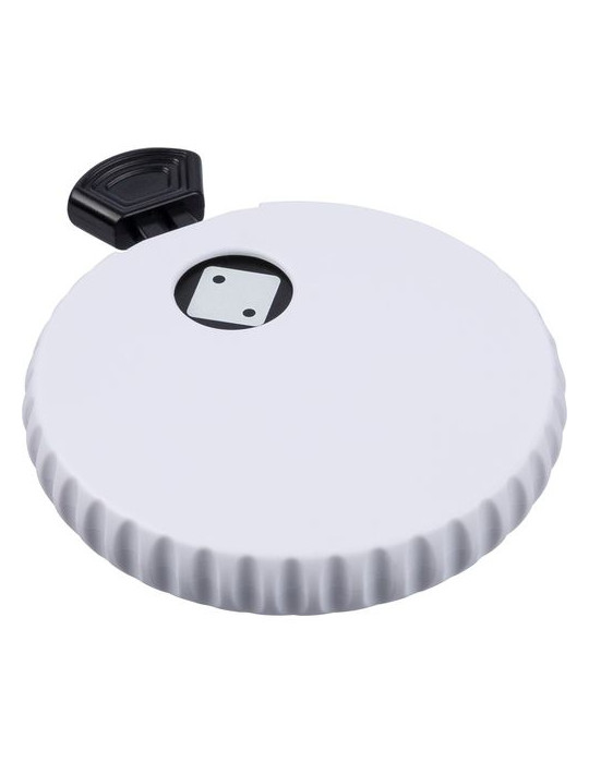 Dés mécaniques en ABS recyclé Cian Matières : ABS recyclé Couleurs : blanc personnalisable avec votre logo