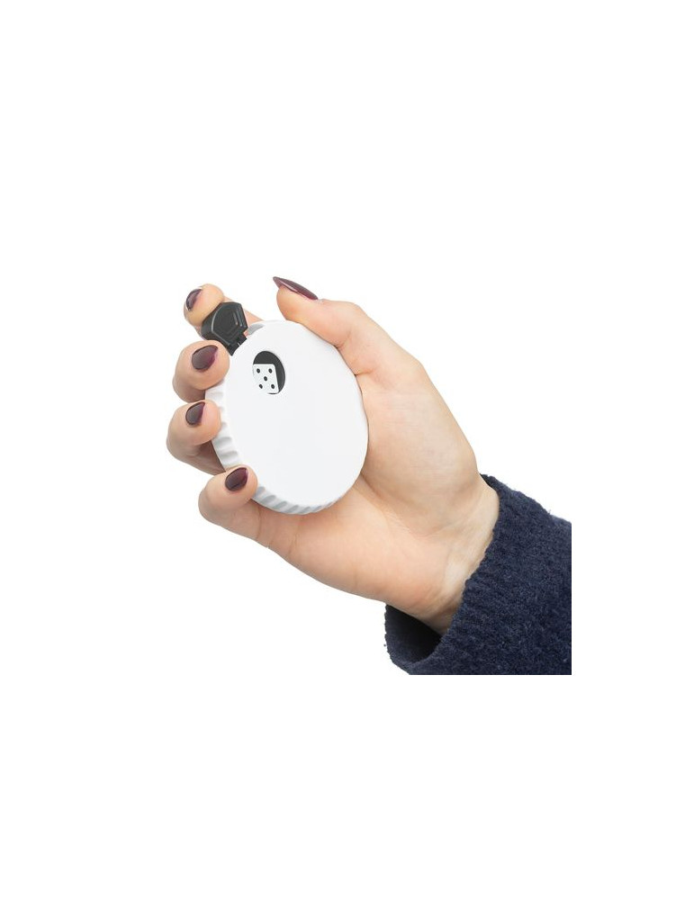 Dés mécaniques en ABS recyclé Cian Matières : ABS recyclé Couleurs : blanc objet promotionnel éco-responsable