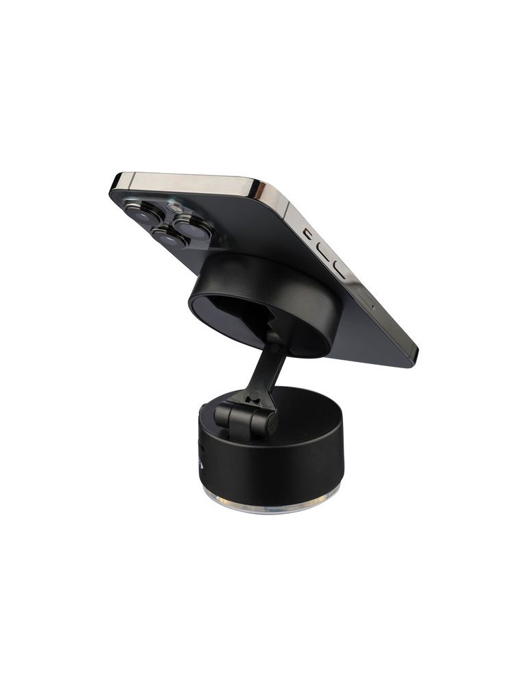 Support de téléphone magnétique MagSafe en ABS recyclé Nadia Matières : ABS recyclé Couleurs : noir cadeau affaires élégant