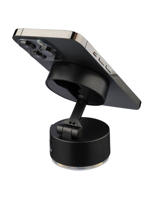 Support de téléphone magnétique MagSafe en ABS recyclé Nadia Matières : ABS recyclé Couleurs : noir cadeau affaires élégant