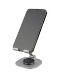 Support de téléphone en alliage d'aluminium Anieke Couleurs : argenté Matières : acier carbone personnalisable avec votre logo