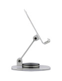 Support de téléphone en alliage d'aluminium Anieke Couleurs : argenté Matières : acier carbone marquage laser ultra précis
