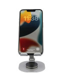 Support de téléphone en alliage d'aluminium Anieke Couleurs : argenté Matières : acier carbone objet promotionnel éco-responsabl