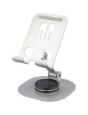 Support de téléphone en alliage d'aluminium Anieke Couleurs : argenté Matières : acier carbone cadeau collaborateur premium