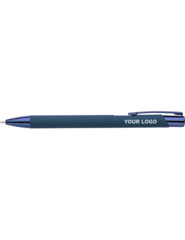 Stylo à bille toucher gomme en aluminium recyclé Anisa Matières : métal Couleurs : gris marquage laser ultra précis