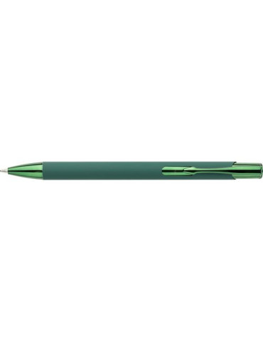 Stylo à bille toucher gomme en aluminium recyclé Anisa Matières : métal Couleurs : vert livraison express 24h 48h