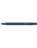 Stylo à bille toucher gomme en aluminium recyclé Anisa Matières : métal Couleurs : bleu marquage laser ultra précis