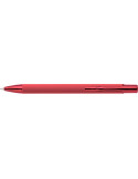 Stylo à bille toucher gomme en aluminium recyclé Anisa Matières : métal Couleurs : rouge impression haute définition