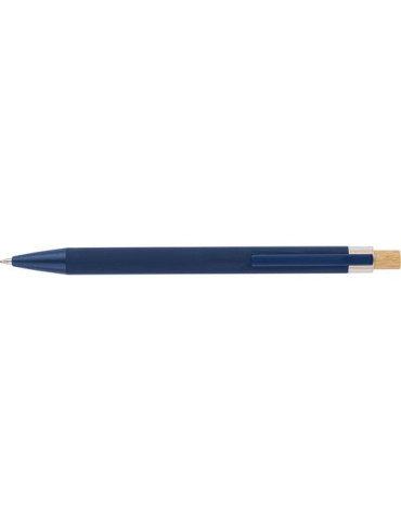 Stylo à bille en aluminium recyclé Kira Matières : bambou Couleurs : vert cadeau collaborateur premium