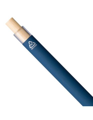 Stylo à bille en aluminium recyclé Kira Matières : bambou Couleurs : bordeaux cadeau affaires élégant