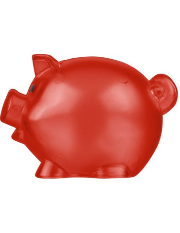 Tirelire en plastique PS recyclé Vivi Matières : plastique recyclé Couleurs : rouge