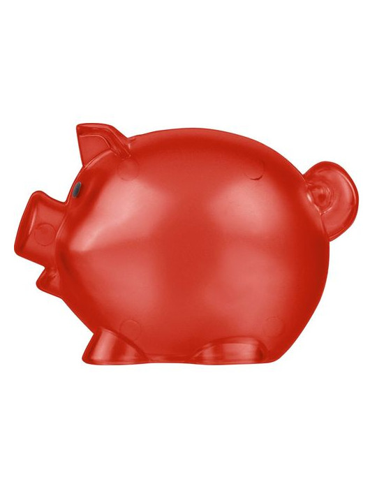 Tirelire en plastique PS recyclé Vivi Matières : plastique recyclé Couleurs : rouge