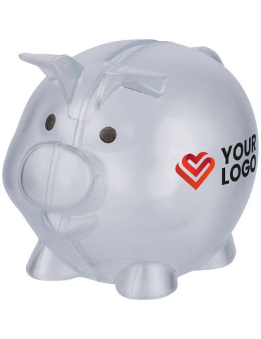 Tirelire en plastique PS recyclé Vivi Matières : plastique recyclé Couleurs : rouge 2