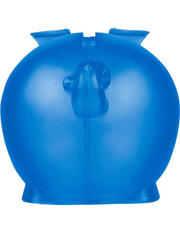 Tirelire en plastique PS recyclé Vivi Matières : plastique recyclé Couleurs : rouge cadeau collaborateur premium
