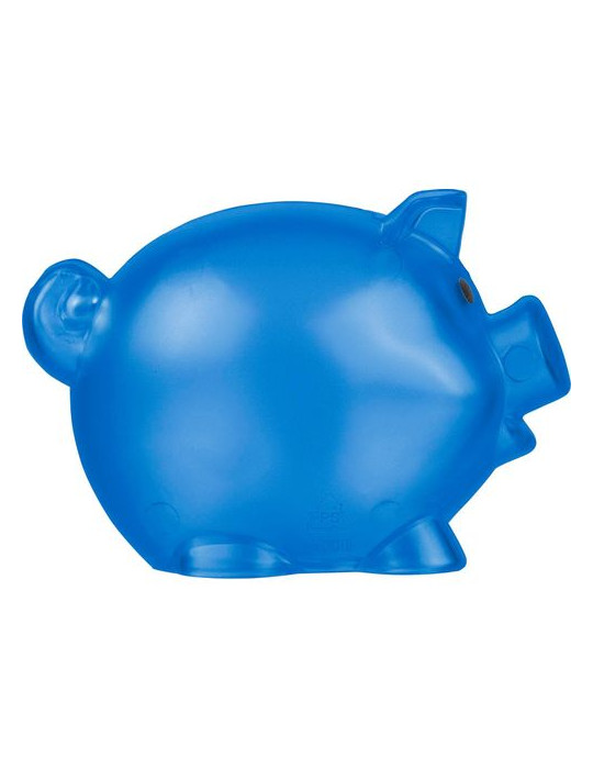 Tirelire en plastique PS recyclé Vivi Matières : plastique recyclé Couleurs : rouge goodies entreprise design