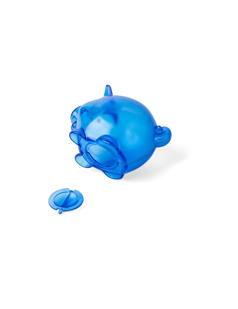 Tirelire en plastique PS recyclé Vivi Matières : plastique recyclé Couleurs : rouge objet publicitaire robuste