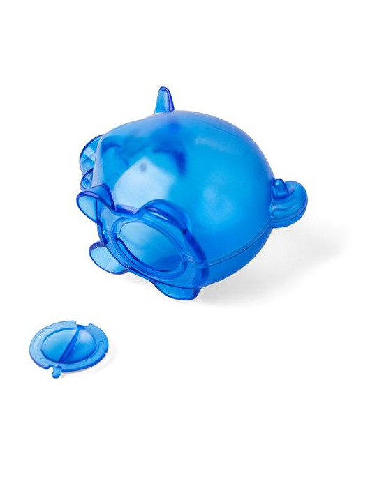 Tirelire en plastique PS recyclé Vivi Matières : plastique recyclé Couleurs : rouge objet publicitaire robuste