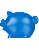Tirelire en plastique PS recyclé Vivi Matières : plastique recyclé Couleurs : bleu cobalt cadeau entreprise pas cher