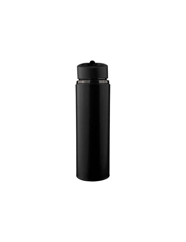 Gourde de 500 ml en acier inoxydable recyclé Zeno Matières : silicone Couleurs : noir objet promotionnel éco-responsable