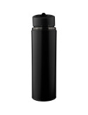 Gourde de 500 ml en acier inoxydable recyclé Zeno Matières : silicone Couleurs : noir objet promotionnel éco-responsable