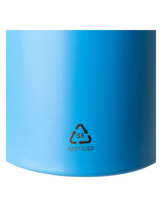 Gourde de 500 ml en acier inoxydable recyclé Zeno Matières : silicone Couleurs : noir cadeau client original