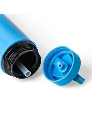 Gourde de 500 ml en acier inoxydable recyclé Zeno Matières : silicone Couleurs : blanc objet publicitaire robuste