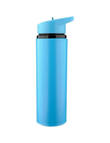 Gourde de 500 ml en acier inoxydable recyclé Zeno Matières : silicone Couleurs : jaune goodies publicitaire durable