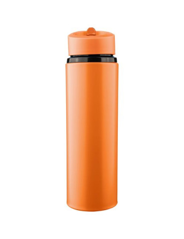 Gourde de 500 ml en acier inoxydable recyclé Zeno Matières : silicone Couleurs : orange goodies publicitaire événementiel