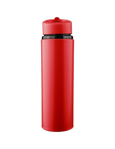 Gourde de 500 ml en acier inoxydable recyclé Zeno Matières : silicone Couleurs : rouge cadeau entreprise pas cher