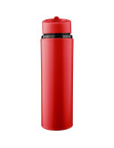 Gourde de 500 ml en acier inoxydable recyclé Zeno Matières : silicone Couleurs : rouge cadeau entreprise pas cher