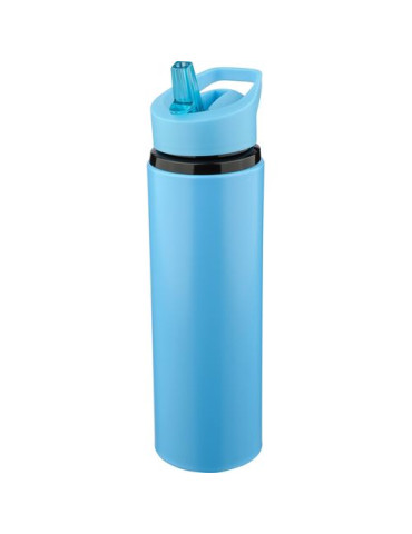 Gourde de 500 ml en acier inoxydable recyclé Zeno Matières : silicone Couleurs : rouge personnalisation rapide en France