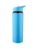 Gourde de 500 ml en acier inoxydable recyclé Zeno Matières : silicone Couleurs : rouge cadeau affaires élégant
